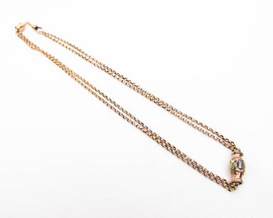 Victorian Gold Slide Chain with Tricolor Charm
