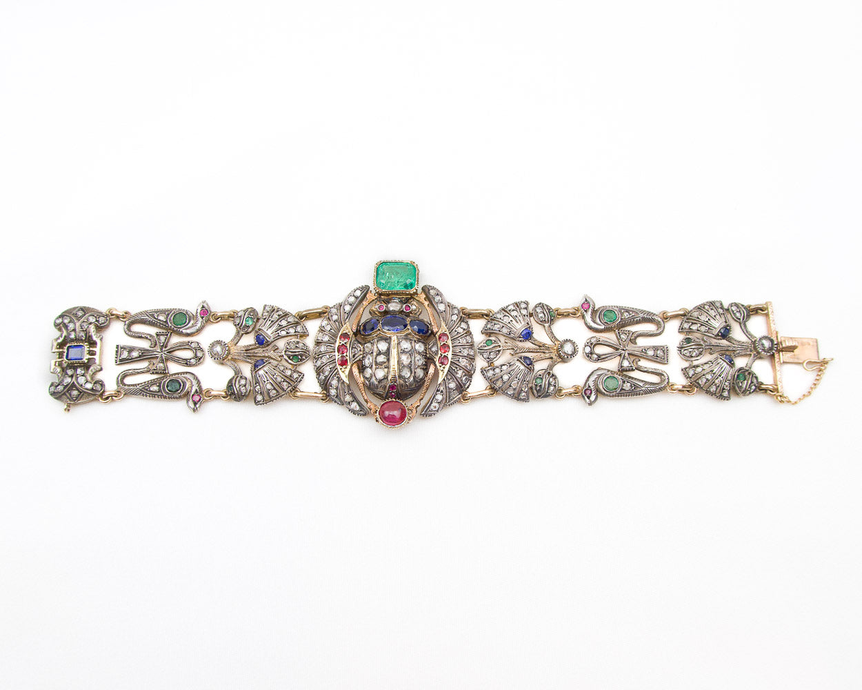 Victorian Egyptian-Revival Scarab Bracelet